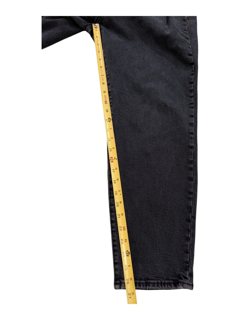 Old Navy Black Straight-Leg Jeans with Distressed Knee - Picture 8 of 8
